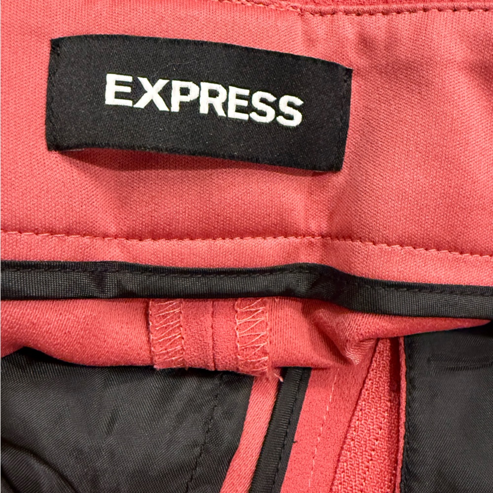 Express Women's High Waisted Paperbag Belted Ankle Pant in Rose Pink Sz 8 - Picture 3 of 7